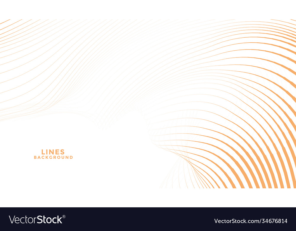 Abstract orange curve flowing lines elegant