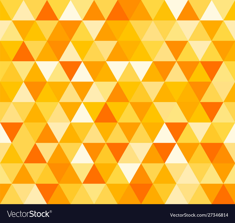 Amber yellow triangular seamless pattern Vector Image Amber yellow triangular seamless pattern