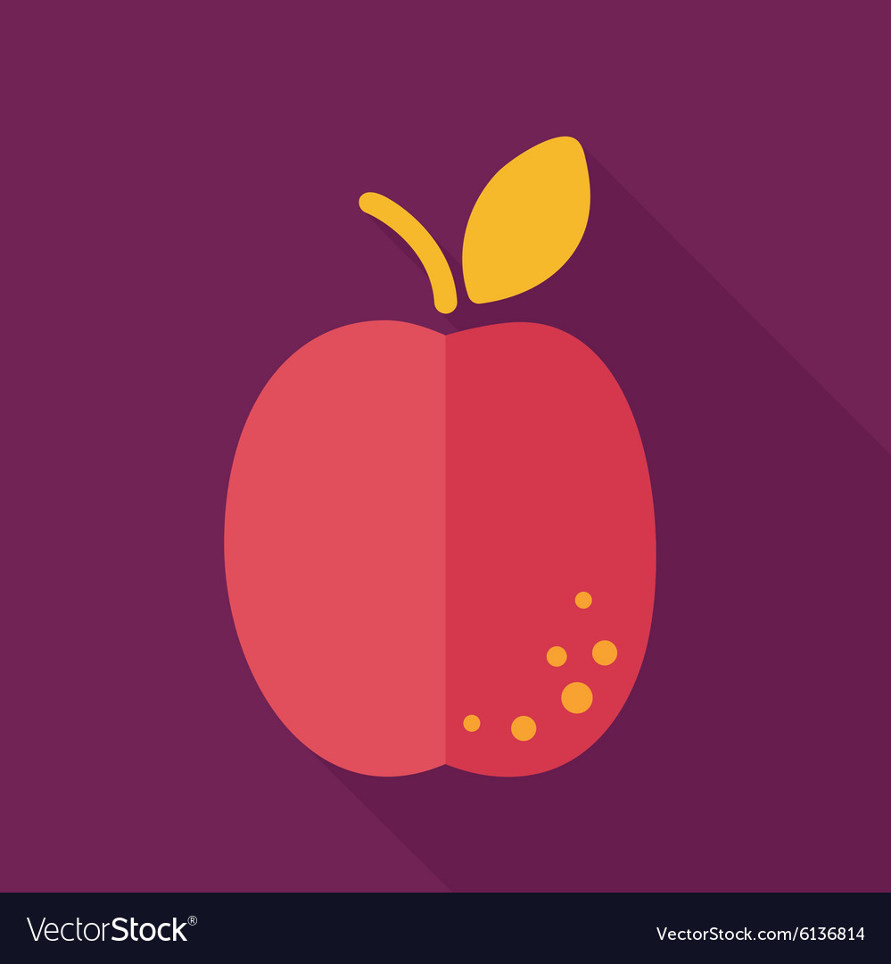 Apricot flat icon with long shadow