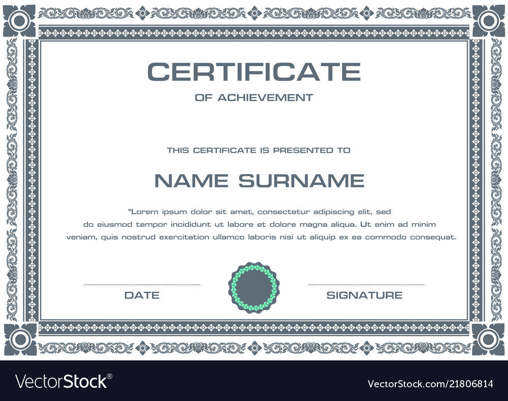 Certificate template