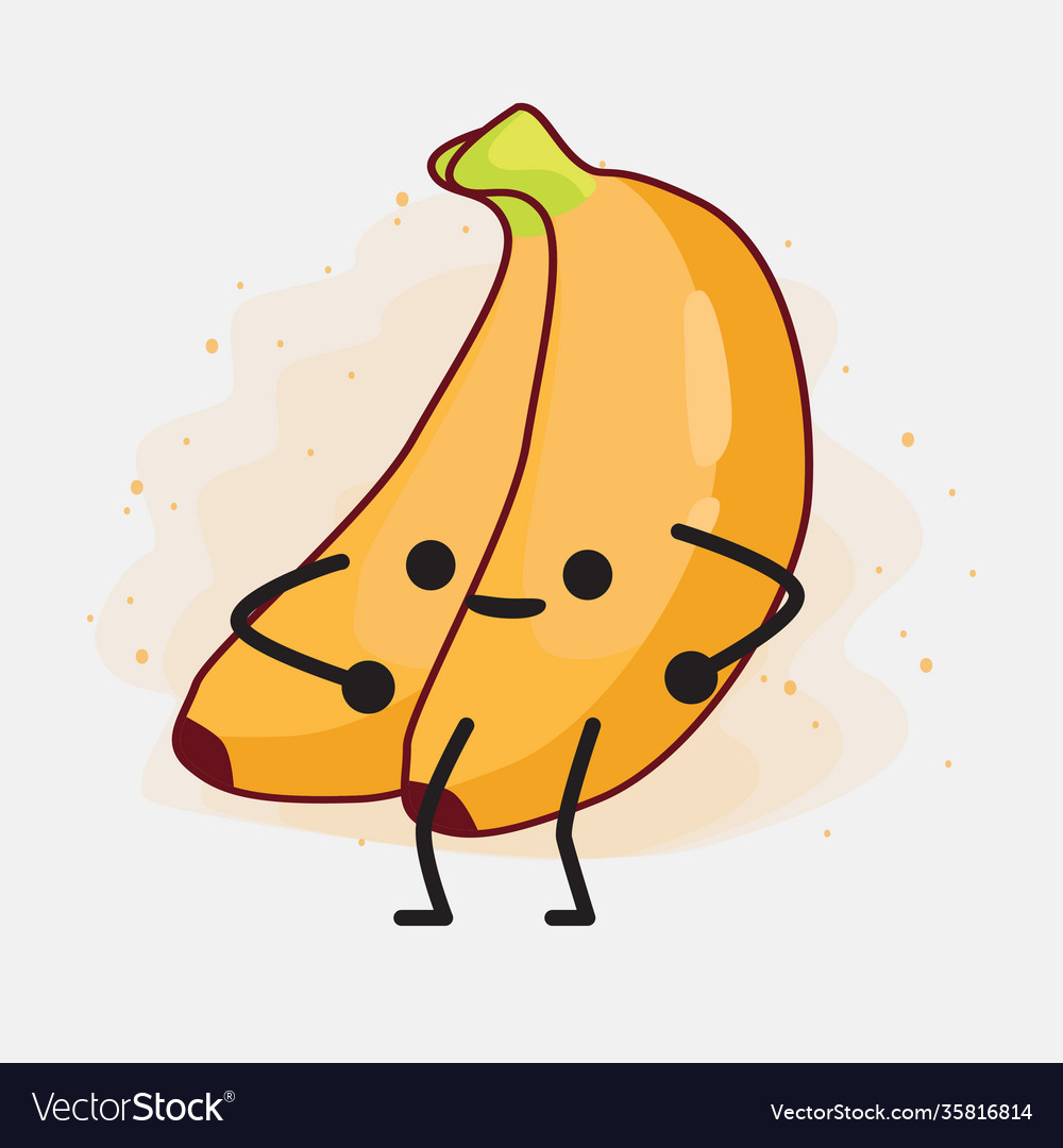 Cute banana fruit character