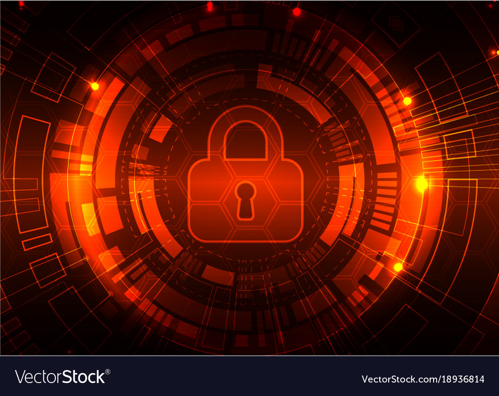 Protection concept of digital and technological Vector Image