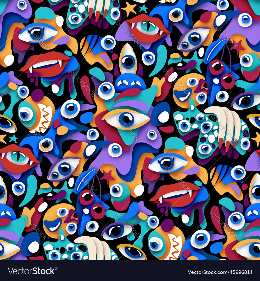 Psychedelic Thousand Eyes Pattern