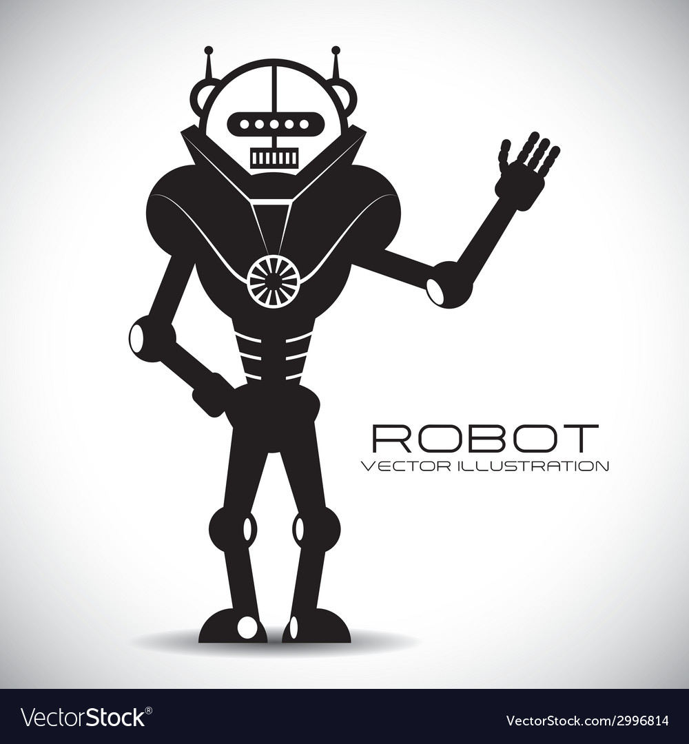 Robot design over gray background