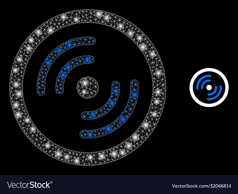 Rotor rotation - bright web network with light
