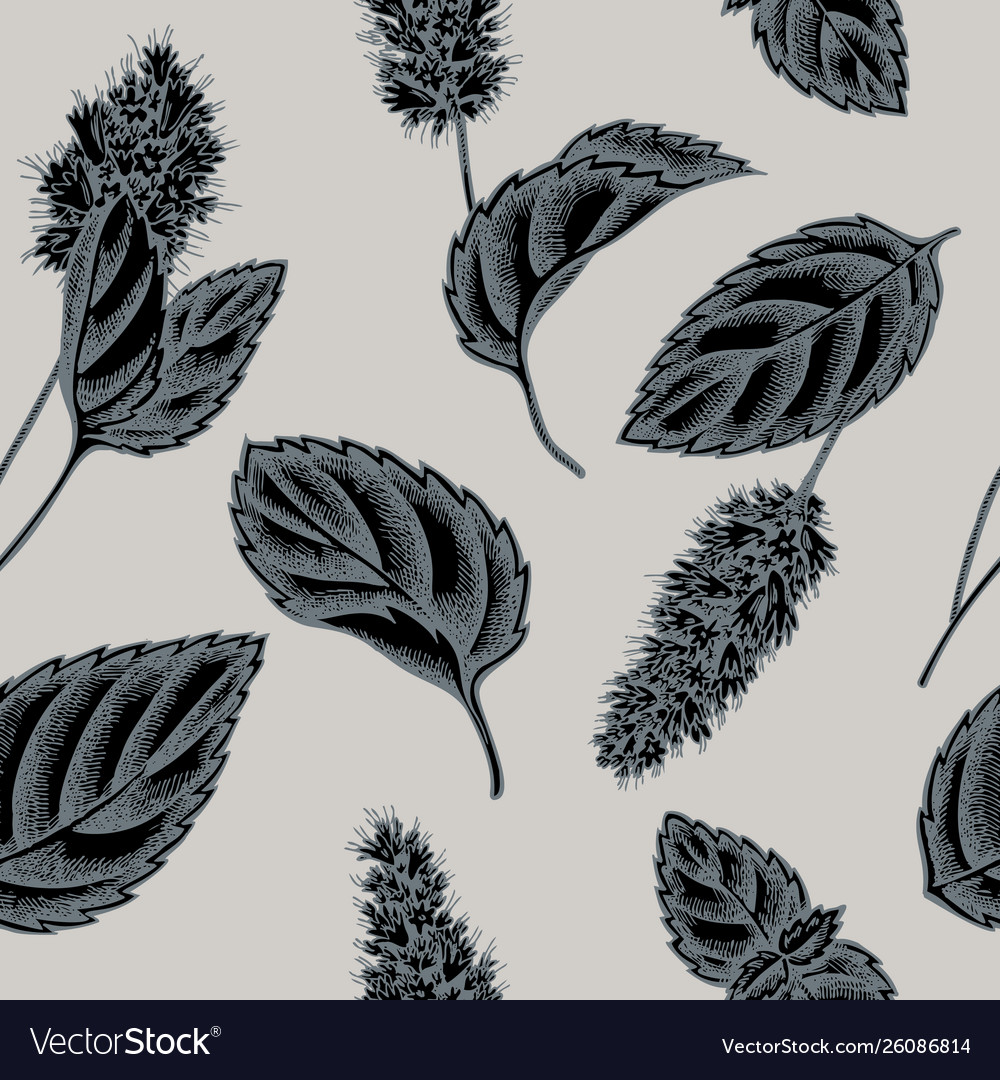 Seamless pattern with hand drawn stylized