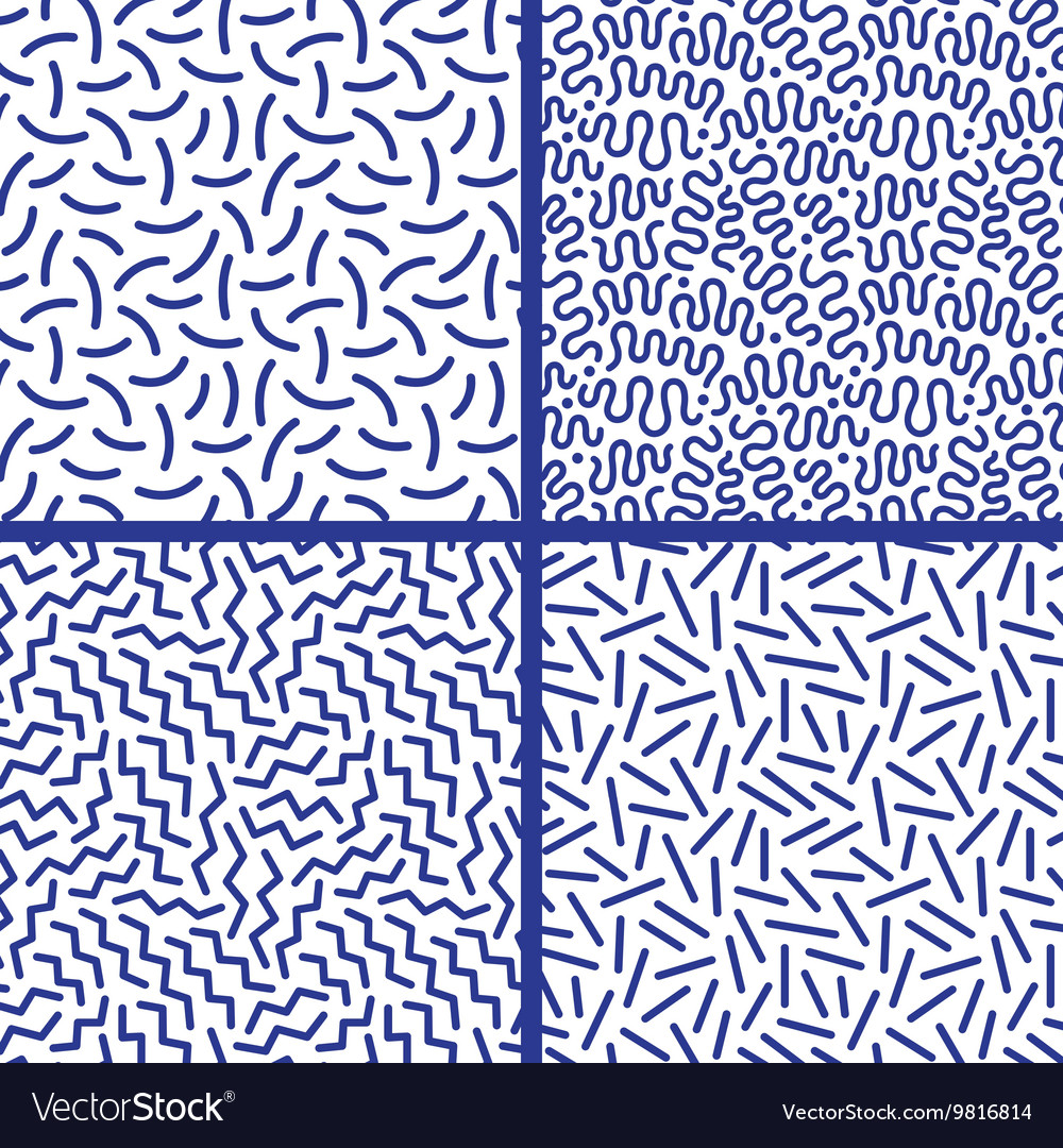 Seamless patterns with lines Royalty Free Vector Image