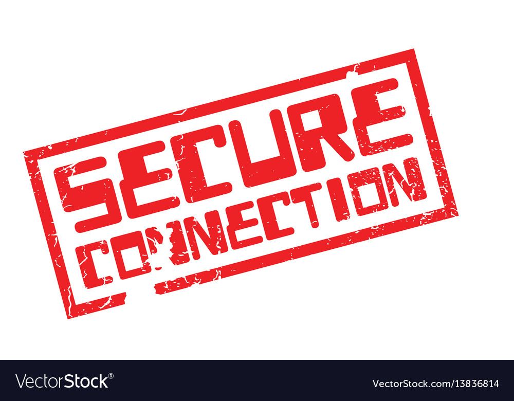 Secure connection rubber stamp