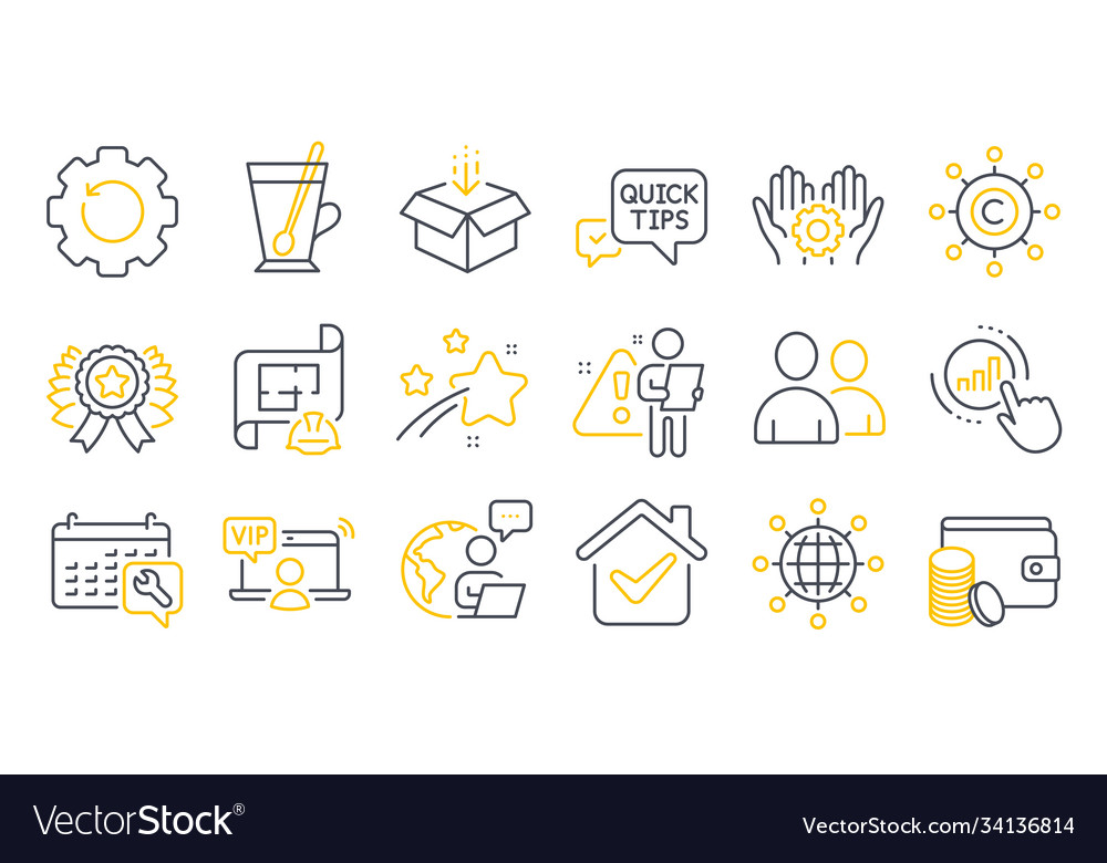 Set business icons such as graph chart quick Vector Image Set business icons such as graph chart quick