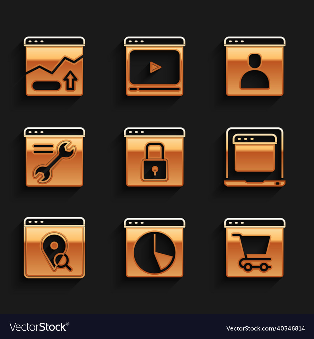 Set secure your site with https online shopping vector image Set secure your site with https online shopping