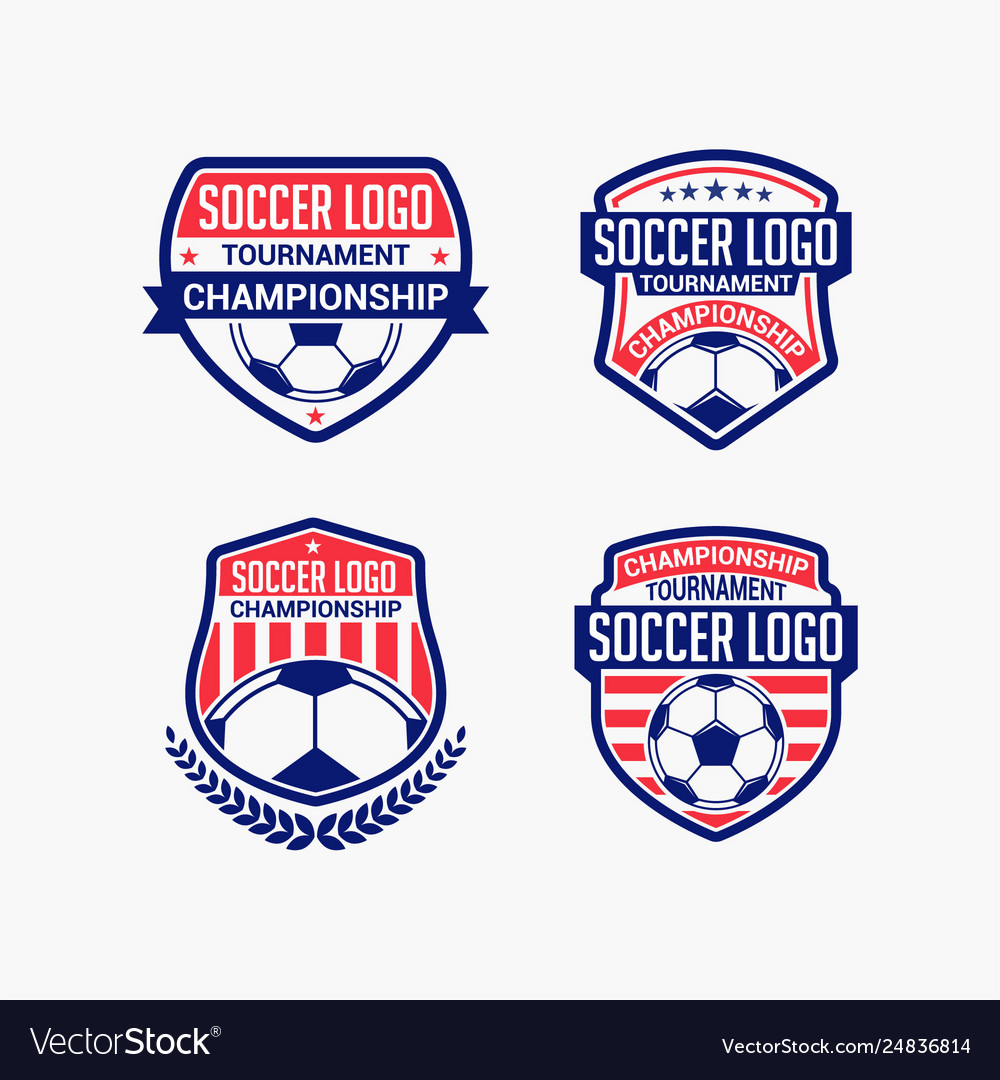 Soccer logo badge Royalty Free Vector Image - VectorStock