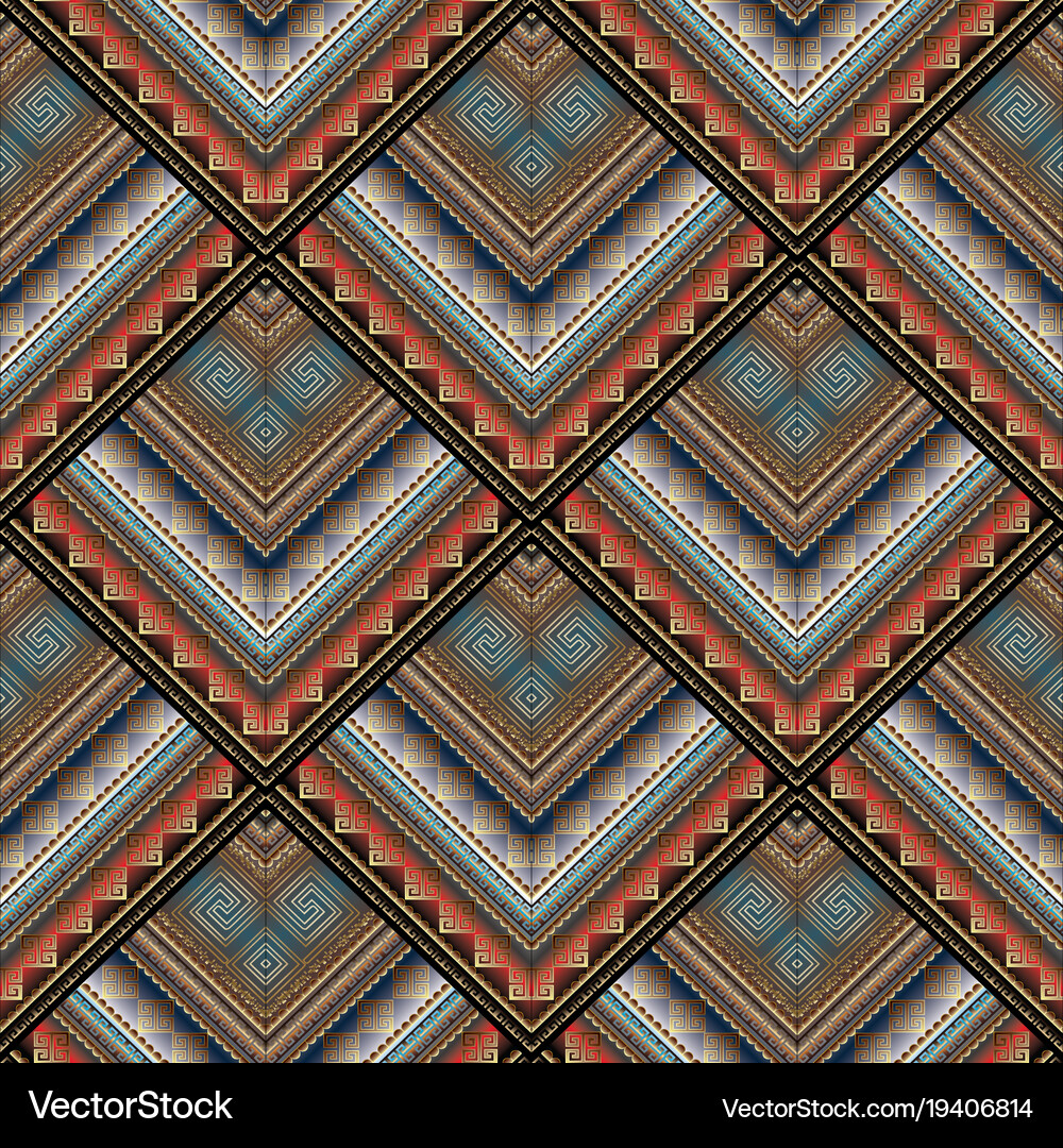 Tribal geometric seamless pattern greek key Vector Image