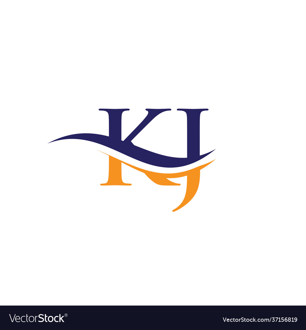 Kreative kj Buchstaben Logo Konzept modern