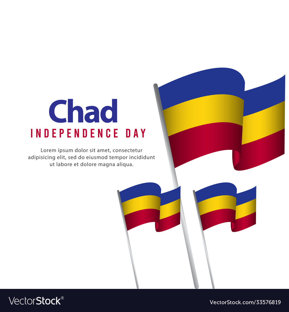 Happy chad independence day celebration poster