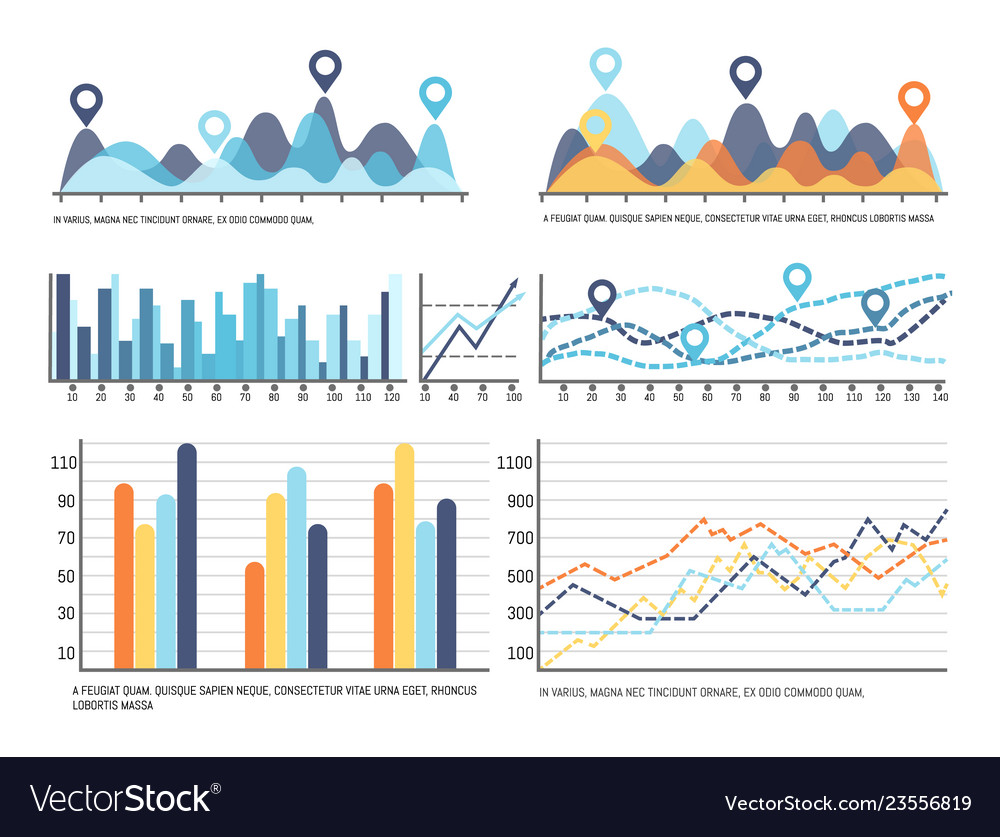 Infochart with data flowchart visual information vector image Infochart with data flowchart visual information