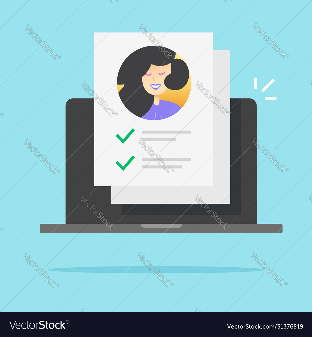 Personal identity paper form check list document vector image Personal identity paper form check list document