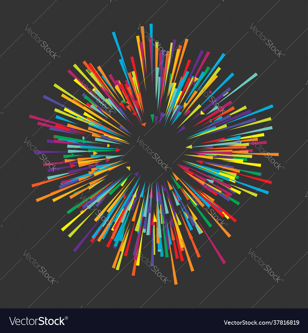 Radial radiating lines beams rays random Vector Image Radial radiating lines beams rays random