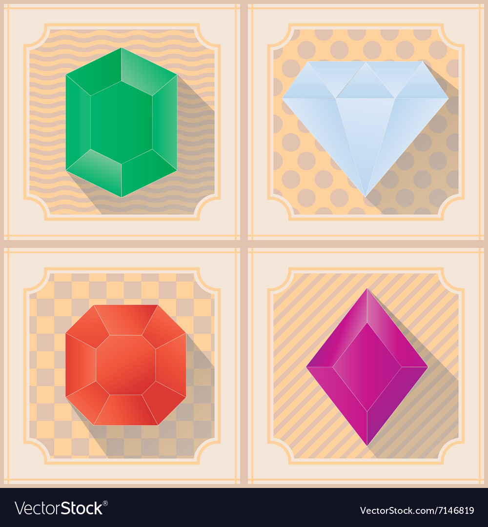 Seamless pattern with diamond icons