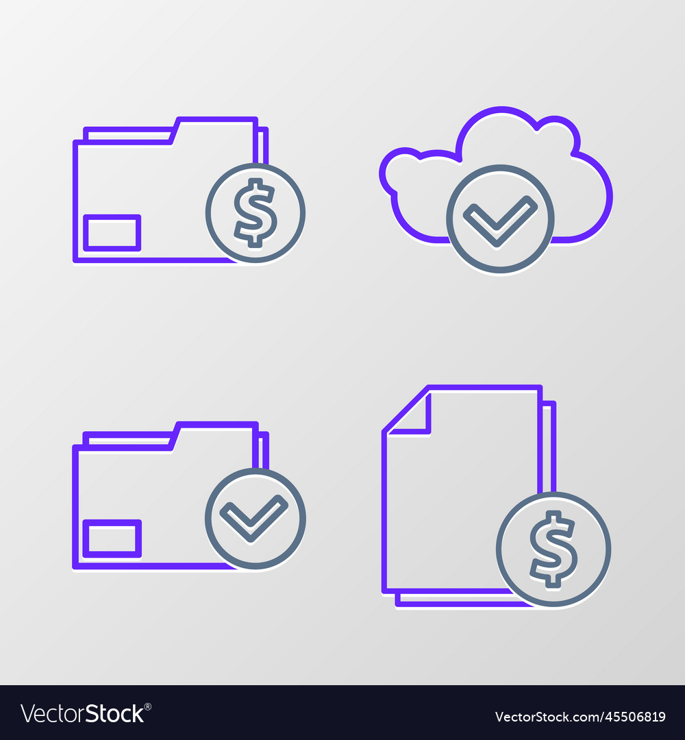 Set line finance document folder