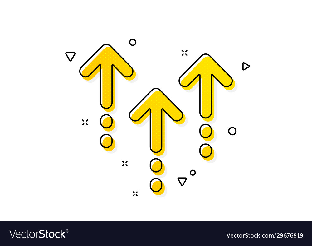 Swipe up icon scrolling arrow sign landing page
