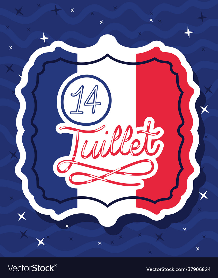 14 juillet stamp decoration