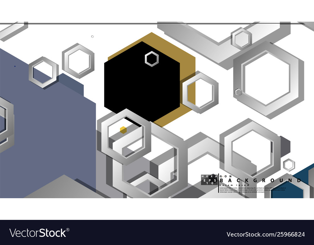 Abstract geometric background with hexagon middle