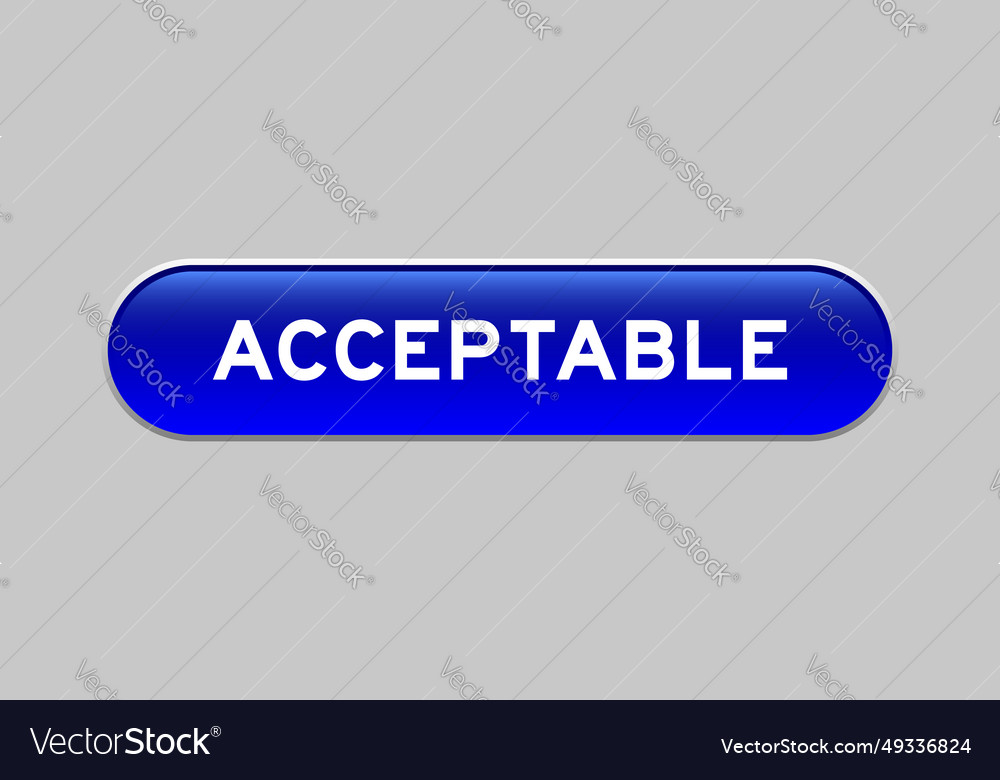 Blue color capsule shape button with word vector image Blue color capsule shape button with word