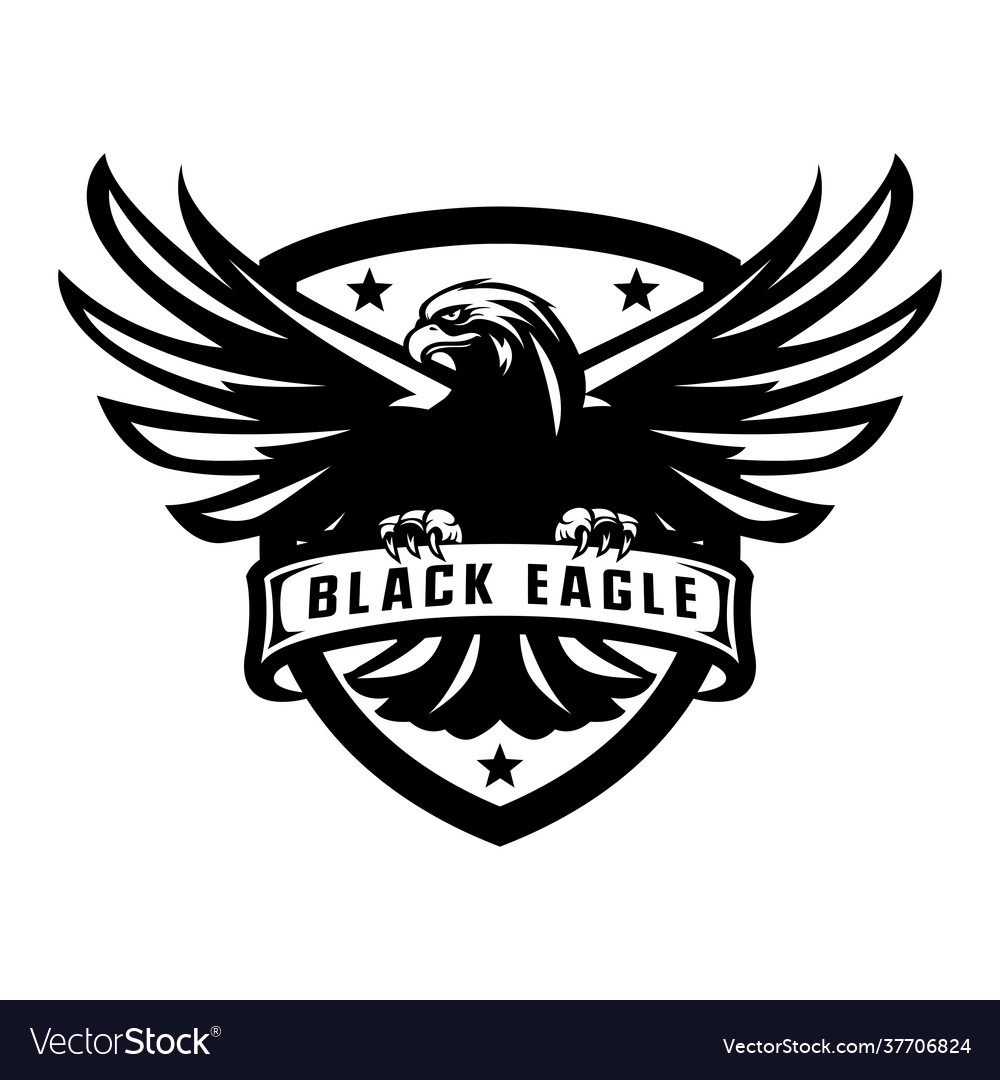 Bold Black Eagle Mascot