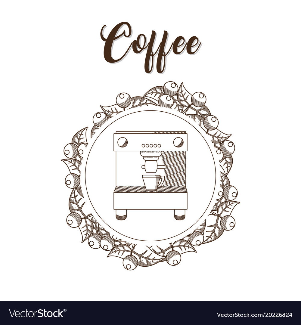 Coffee Maker Hand Draw Vector Image Coffee Maker Hand Draw Vector Image