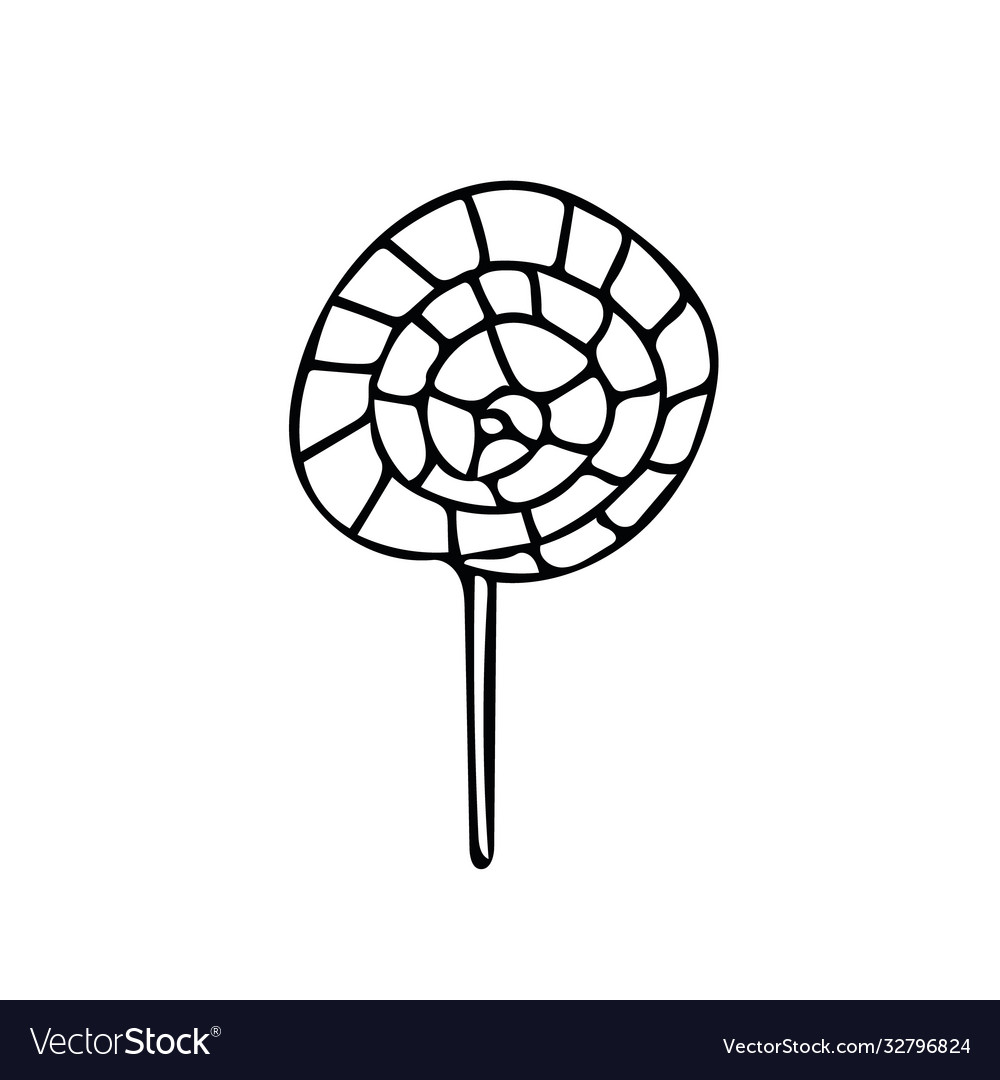 Doodle lollipop hand drawn sweetness candy