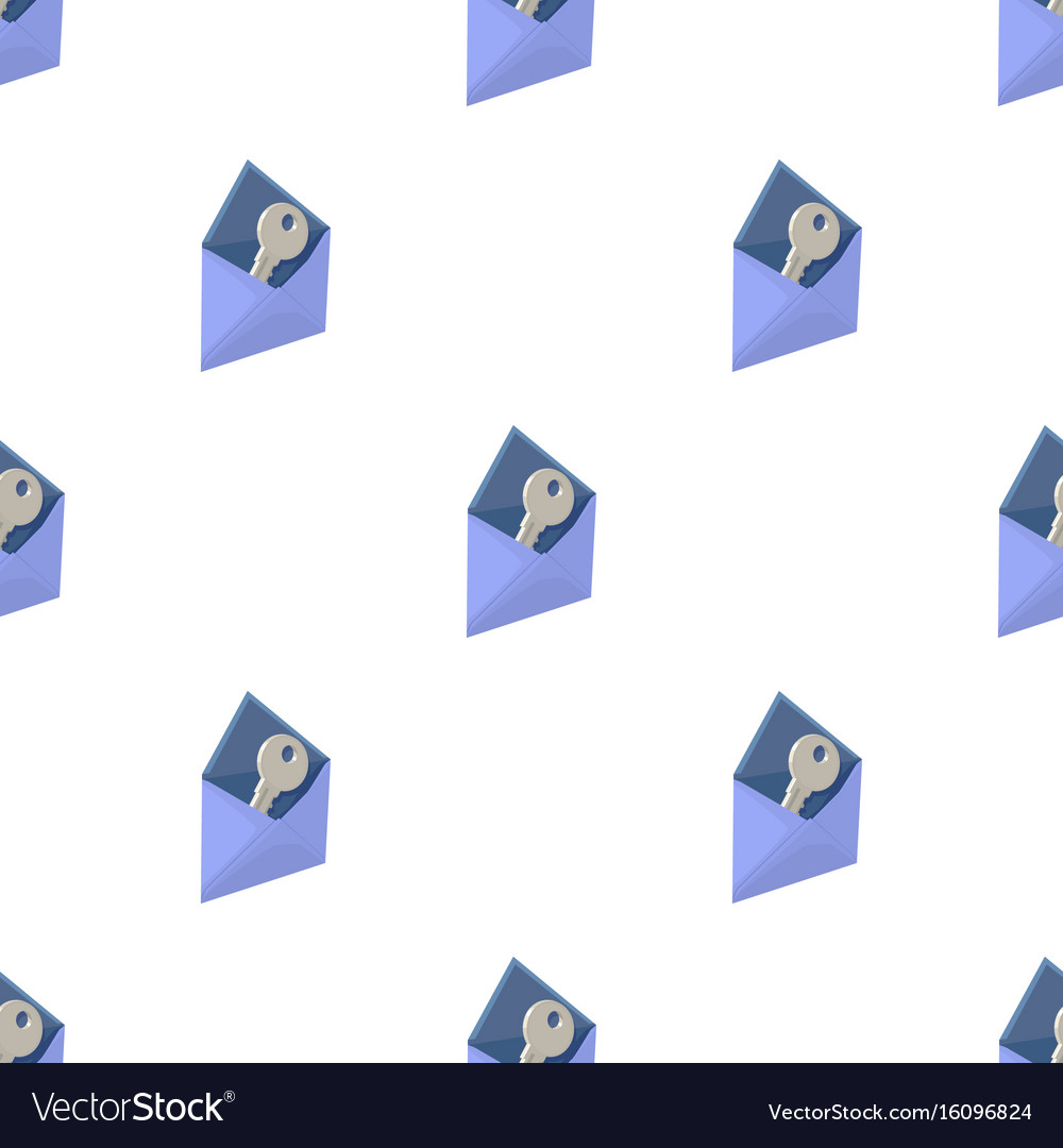 E-mail with key password icon in cartoon style