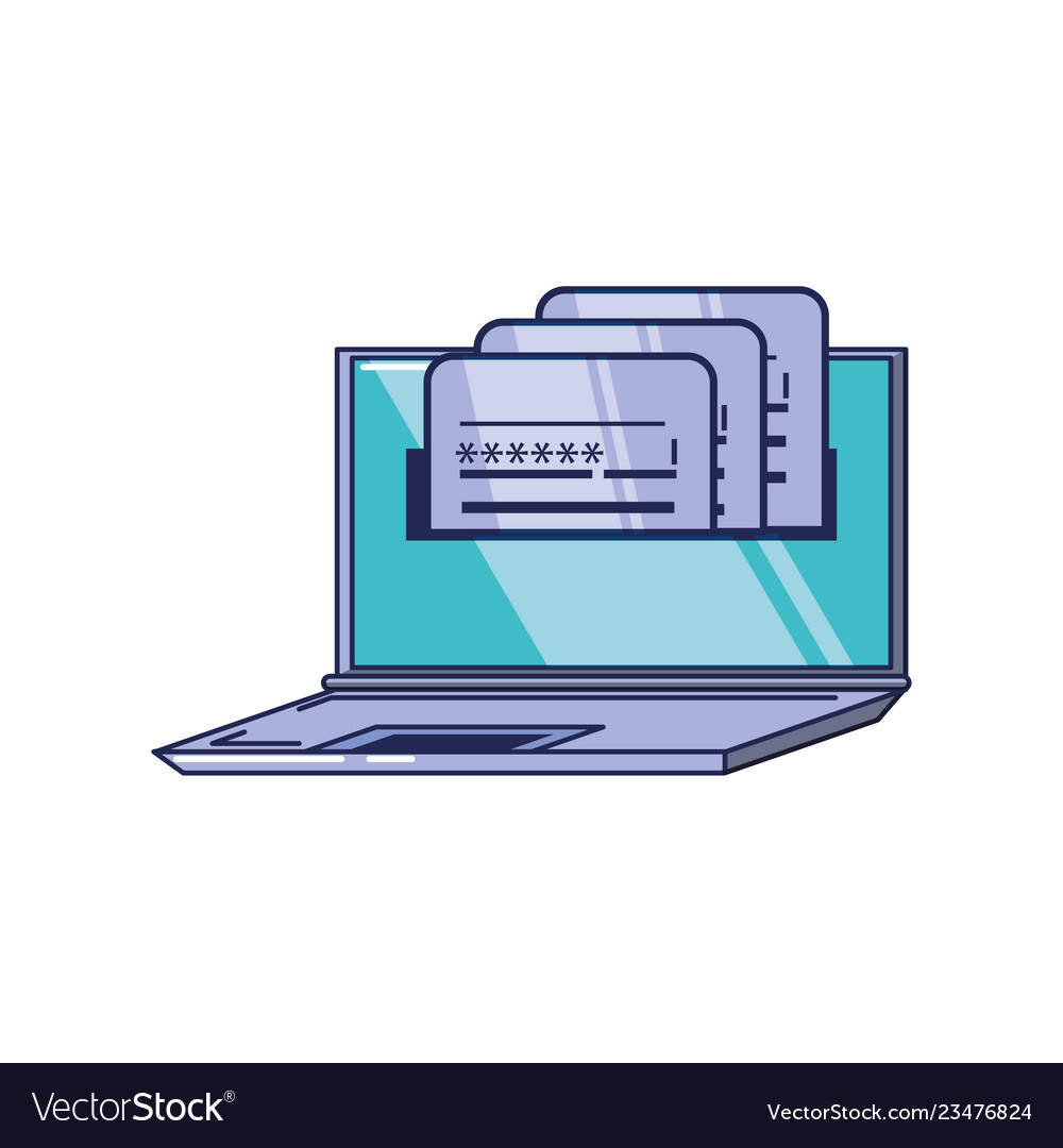 Laptop computer and document with password