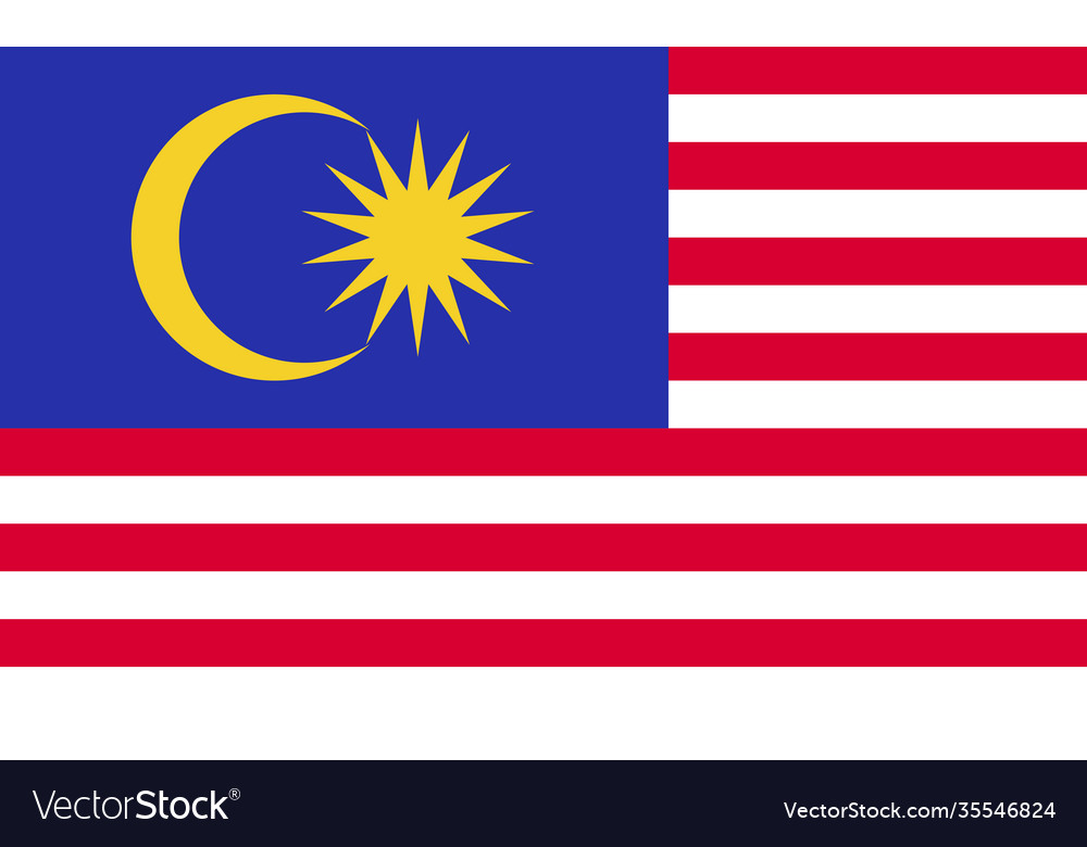 Malaysia Flagge - Offizielle Farben