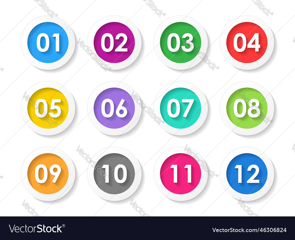 Numbers font icon in flat style typography vector image Numbers font icon in flat style typography