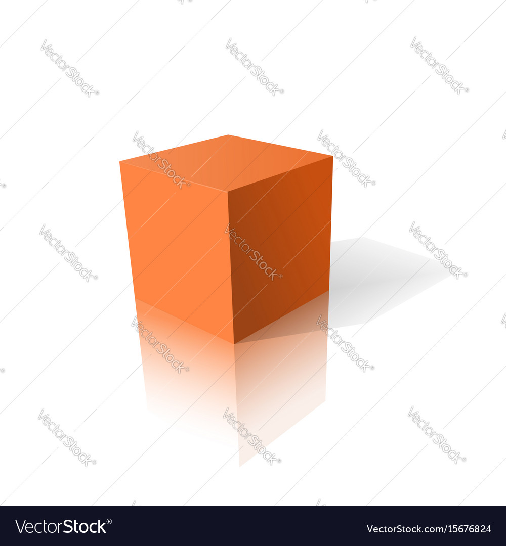 Orange cube 3d