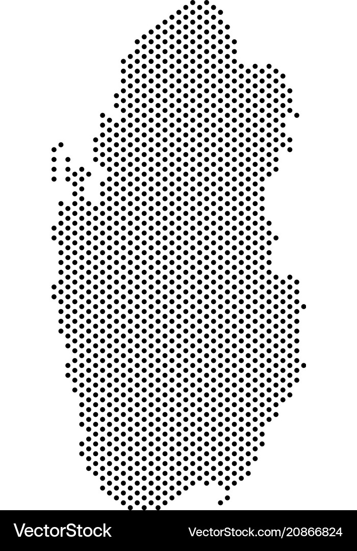 Pixel qatar map Royalty Free Vector Image - VectorStock