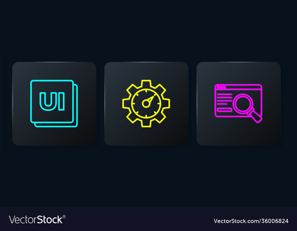 Line ui oder ux design und website statistic vector image Line ui oder ux design und website statistic