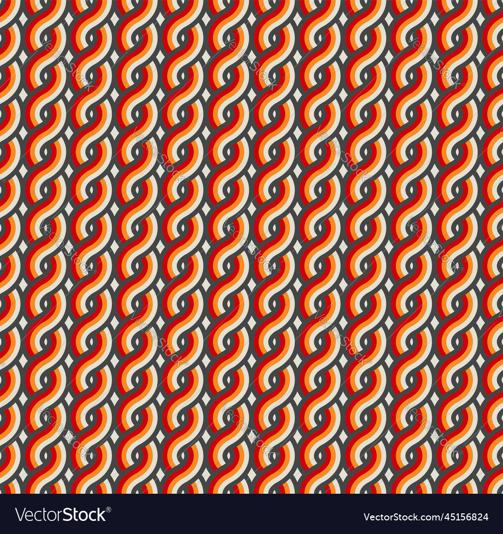 Twisted intertwining lines seamless pattern vector image Twisted intertwining lines seamless pattern