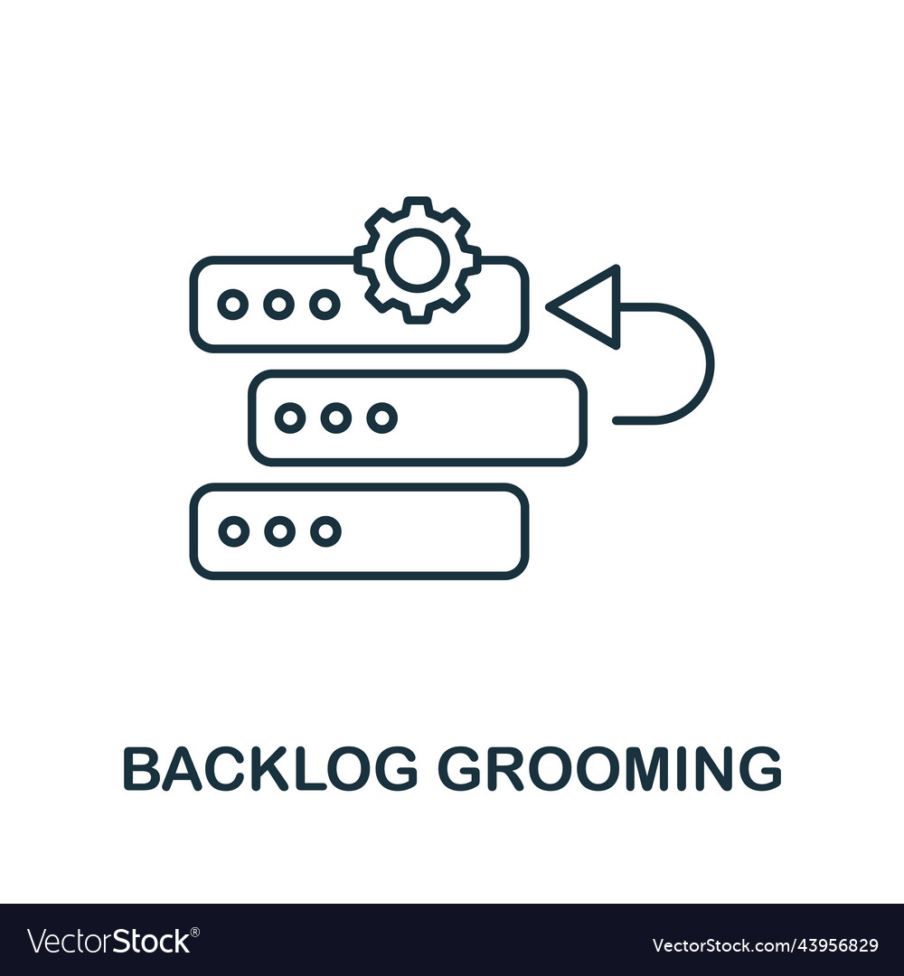 Backlog grooming icon simple element from agile