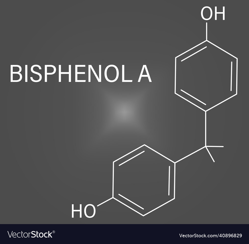 Bisphenol a or bpa molecule skeletal formula Vector Image