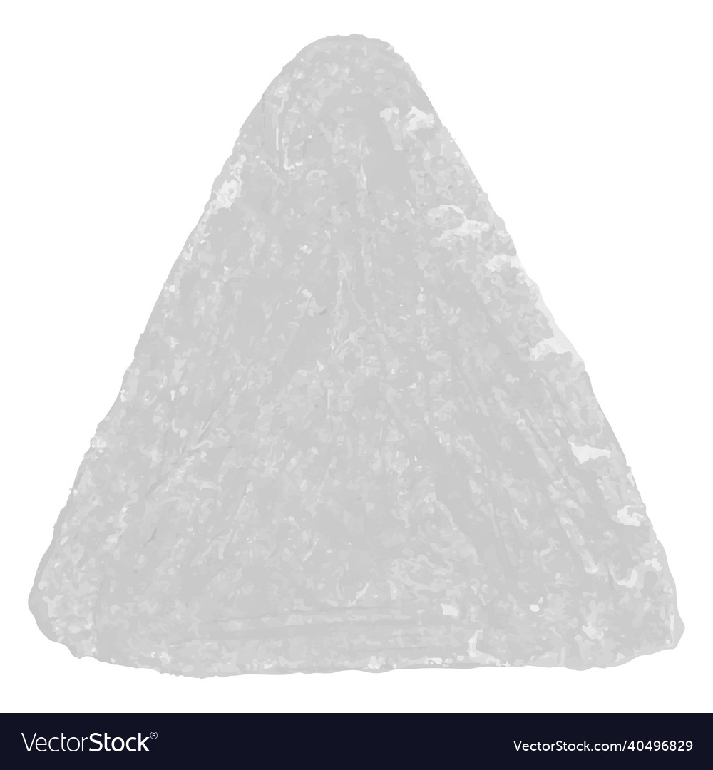Crayon scribble textured triangle shape