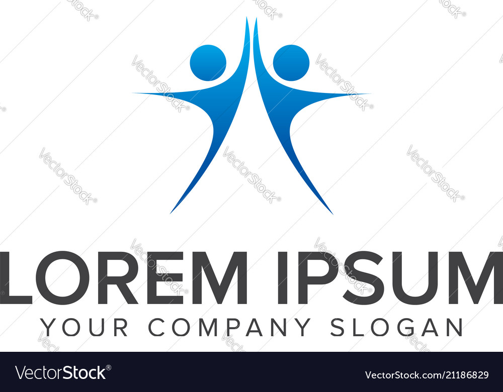 Family logopeople logo logo template Royalty Free Vector