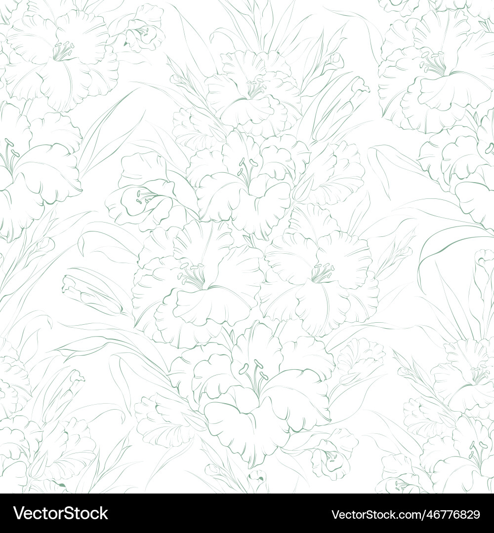Floral seamless pattern botanic Royalty Free Vector Image