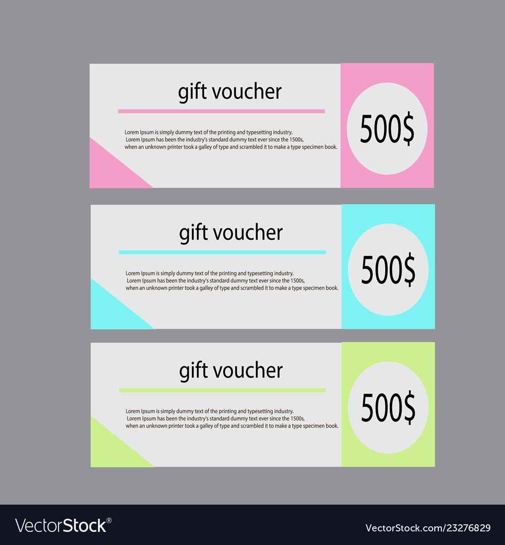 Gift voucher template with market special offer Vector Image