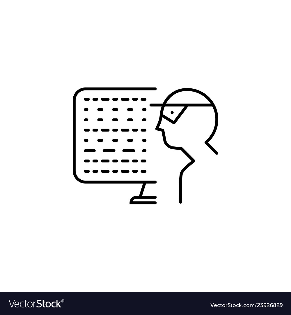 Hacker icon on white background can vector image Hacker icon on white background can