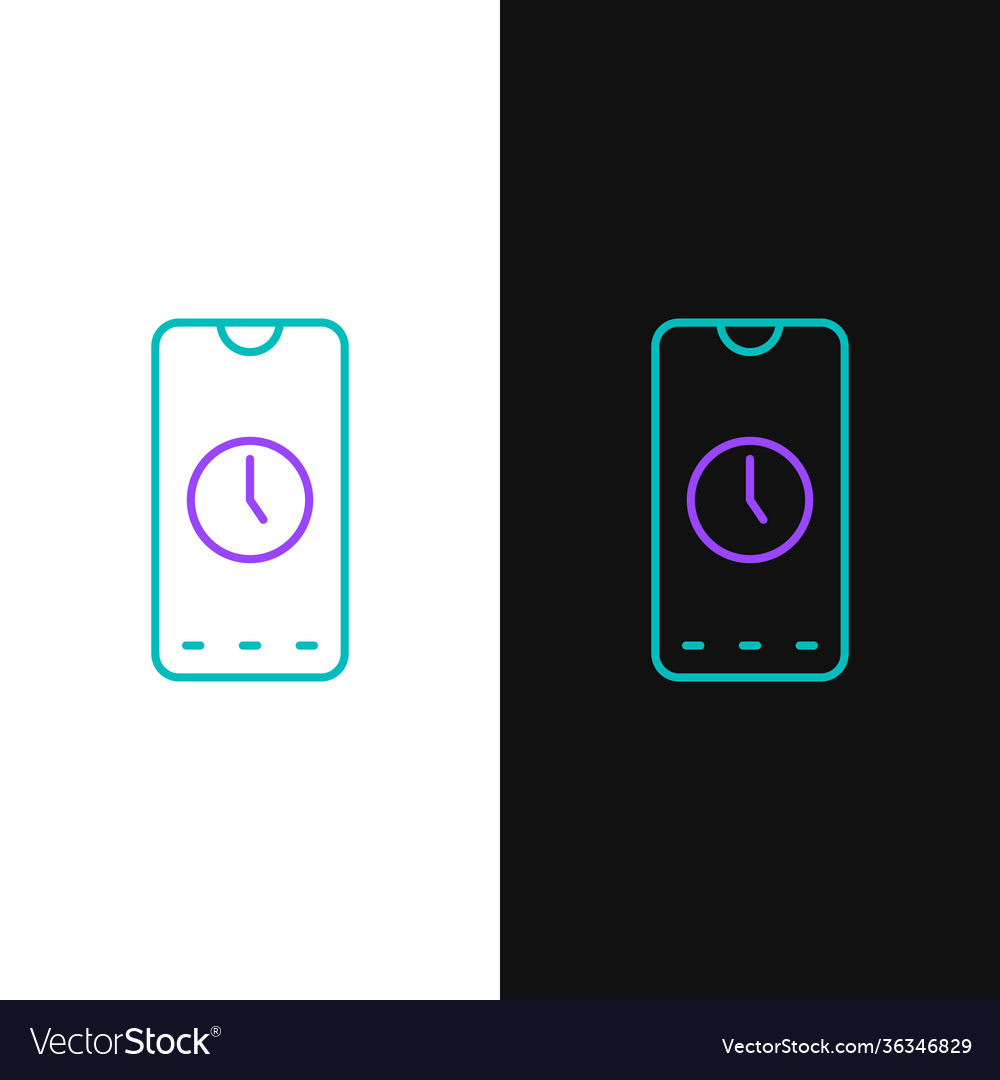 Line alarm clock app smartphone interface icon