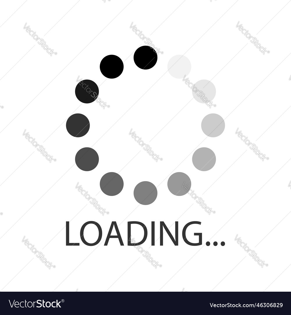 Loading bar icon in flat style progress indicator