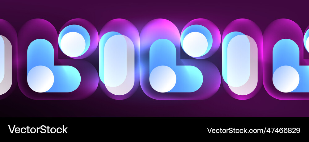Neon circle abstract background template Vector Image