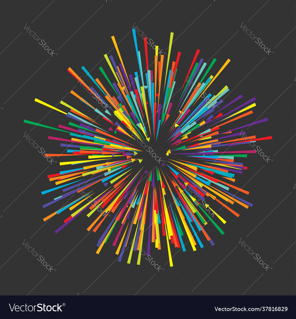 Radial radiating lines beams rays random Vector Image Radial radiating lines beams rays random