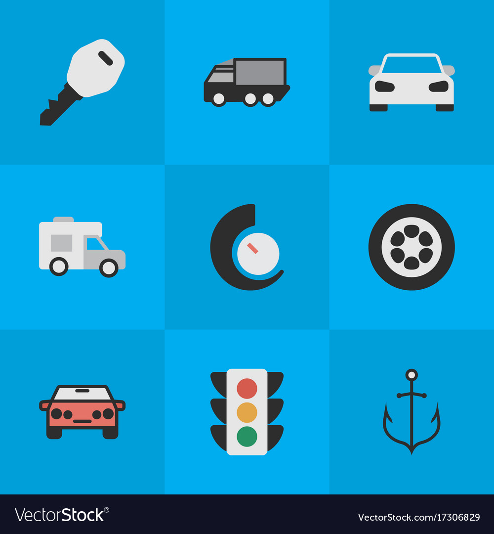 Set of simple traffic icons